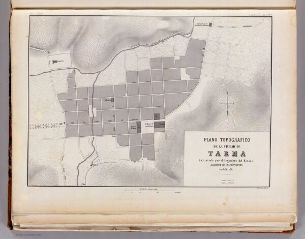 Plano topografico de la Ciudad de Tarma.