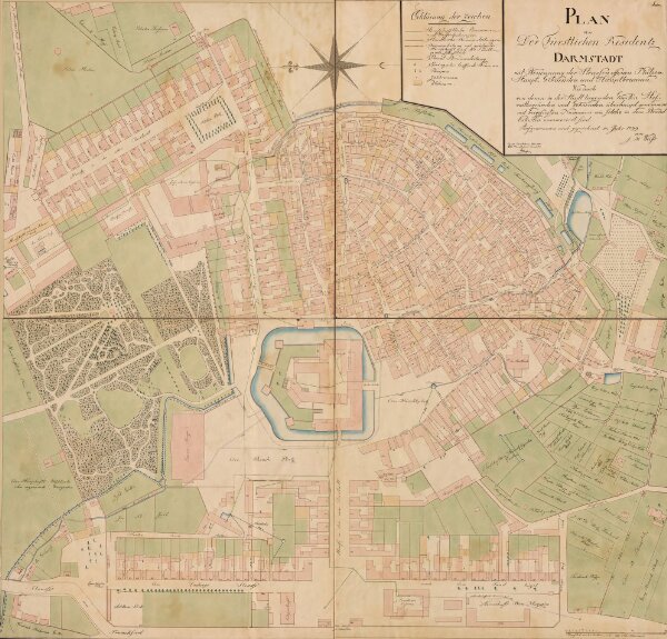 Plan von Der Fürstlichen Residentz Darmstadt