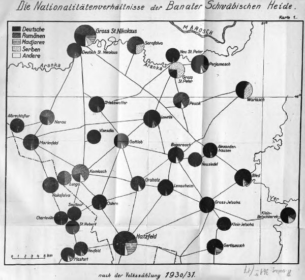 Die Nationalitätenverhältnisse der Banater Schwäbischen Heide nach der Volkszählung 1930/31