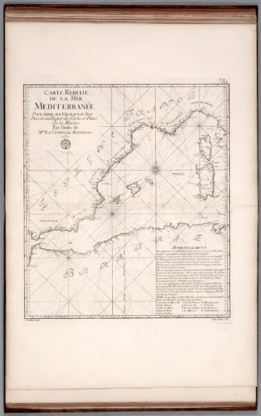 Carte Reduite de la Mer Mediterranee (western sheet).