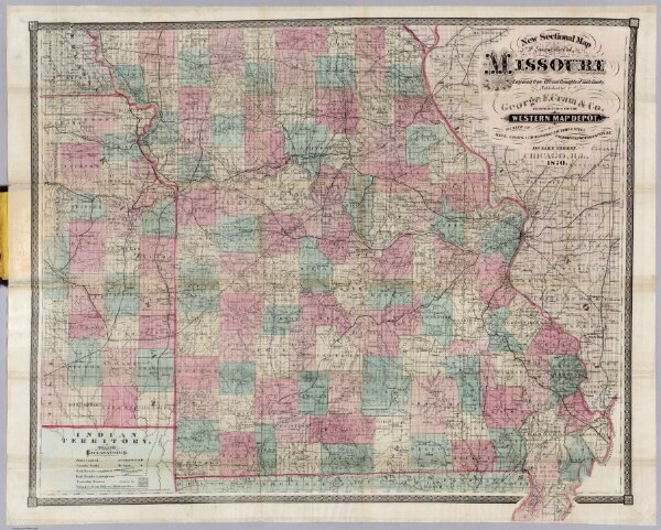 New Sectional Map Of The State Of Missouri