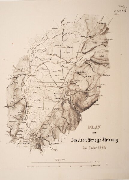 Plan zur zweiten Kriegs-Uebung im Jahr 1846