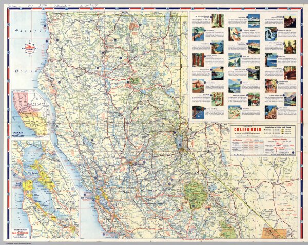 (North half) Road map of California