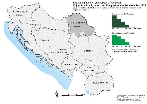 Vojvodina: Immigration und Emigration von Rumänen bis 1971