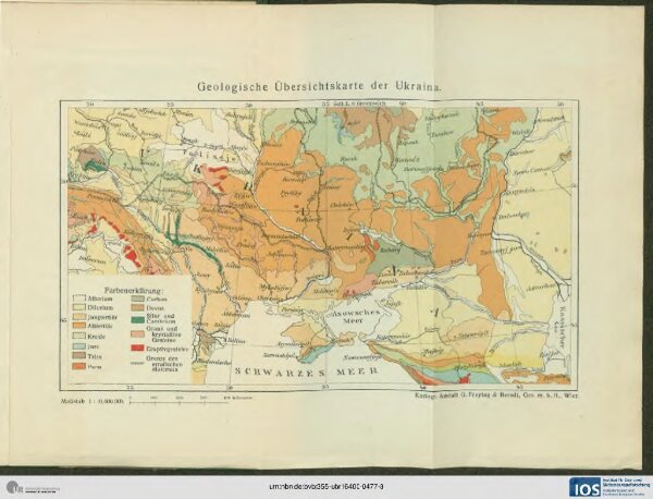 Geologische Übersichtskarte der Ukraina
