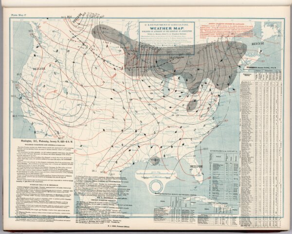 (United States) Weather Map.  January 16, 1901.