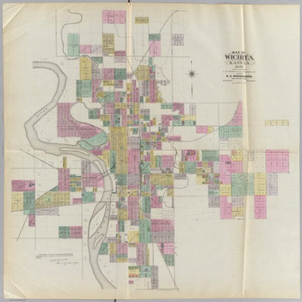 Map of Wichita, Kansas.