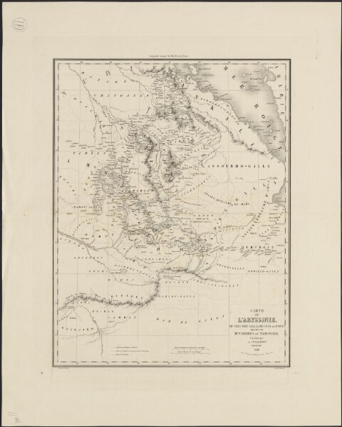 Carte de l'Abyssinie, du pays des Galla, de Choa et d'Ifat