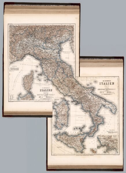 Composite: Das Keonigreich Italien : Nordliches Blatt- Sudliches Blatt