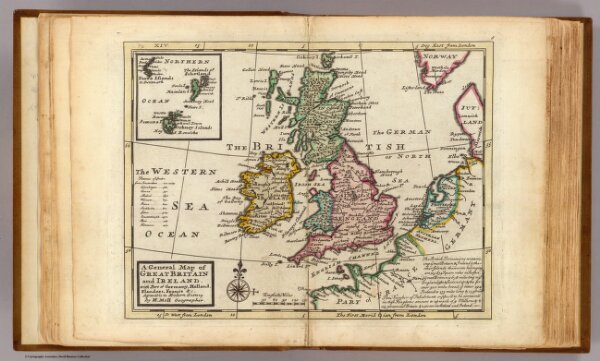 A general map of Great Britain and Ireland.