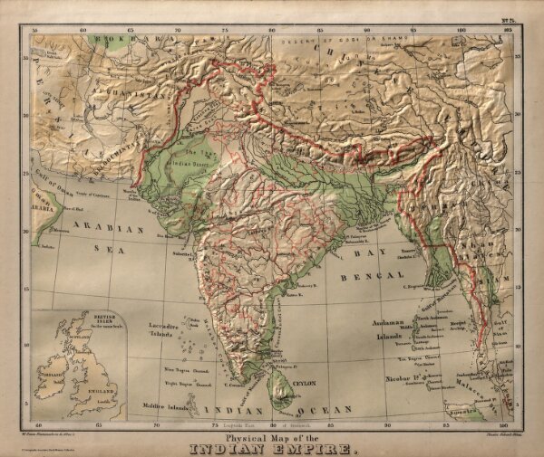 Physical Map of the Indian Empire.