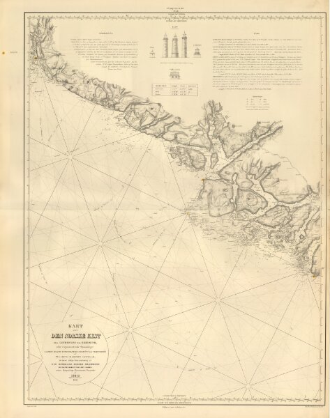 Museumskart 217-27: Kart over Den Norske Kyst fra Lindesnæs til Ekersund