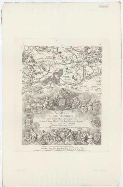XI ; 3.H., [Annonce de l'ouvrage], uit: Carte chorographique des Pays-Bas Autrichiens / ... par le Comte de Ferraris ; gravée par L.A. Dupuis