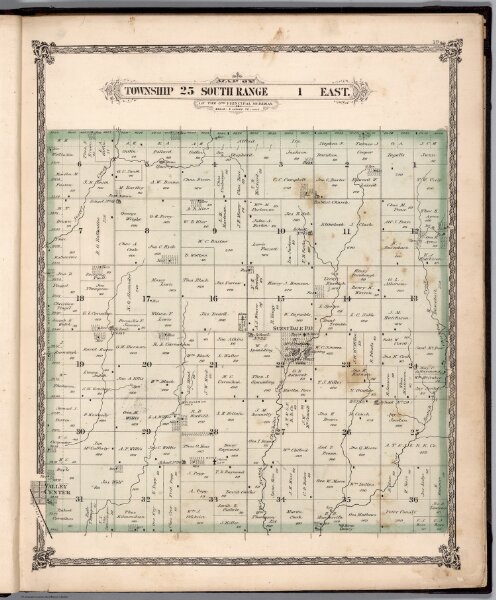 Township 25 South Range 1 East, Sedgwick County, Kansas.