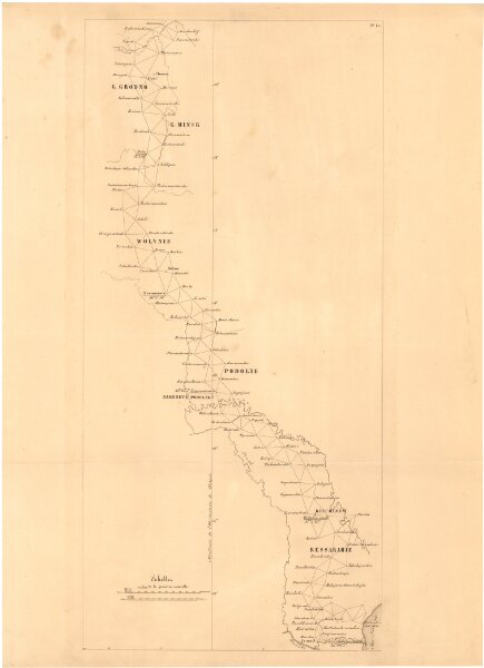 Trigonometrisk grunnlag, vedlegg 65, 1c: Grunnlagspunkter for Struves meridianbue fra Hrodna til Odessa