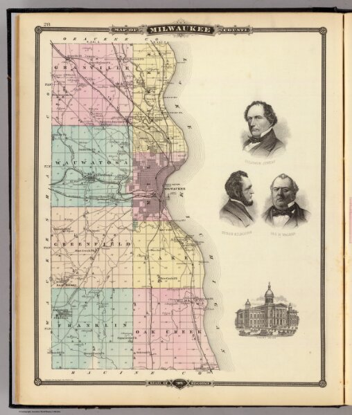 Map of Milwaukee County, State of Wisconsin.