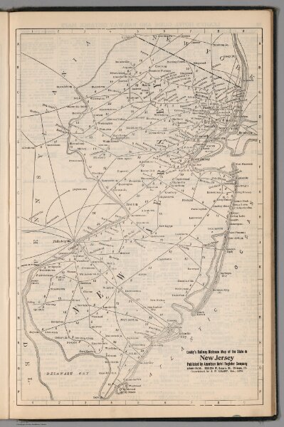 Railway Distance Map of the State of New Jersey