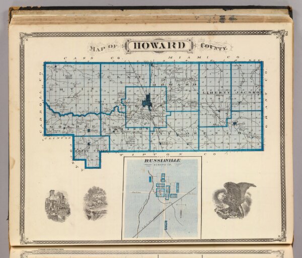 Map of Howard County (with) Russiaville.