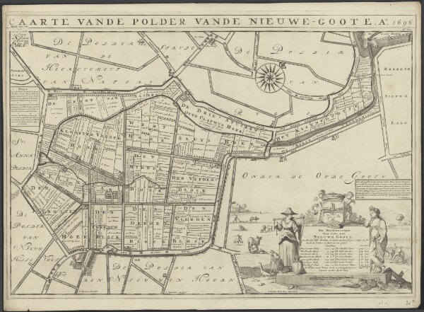 Caarte vande polder vande Nieuwe-Goote, Ao. 1696