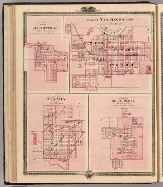 Plans of Vinton, Blairstown, Nevada and Belle Plaine.