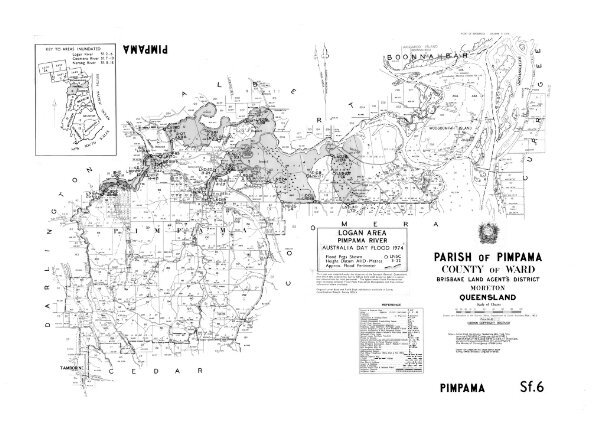 Flood map of Logan area Pimpama River Sf6