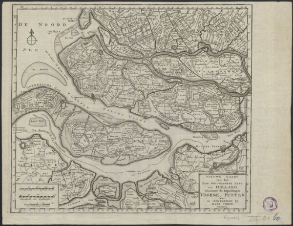 Nieuwe kaart van het Zuid Westelykste deel van Holland, behelzende de baljuwschappen Voorne, Putten enz.