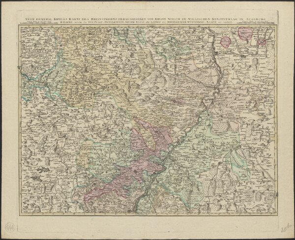 Neue General Kriegs Karte des Rheinstrohms