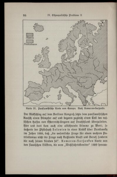 Karte IV: Panslawistische Karte von Europa
