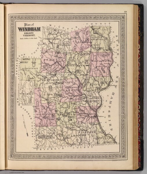 Plan of Windham County, Vermont.