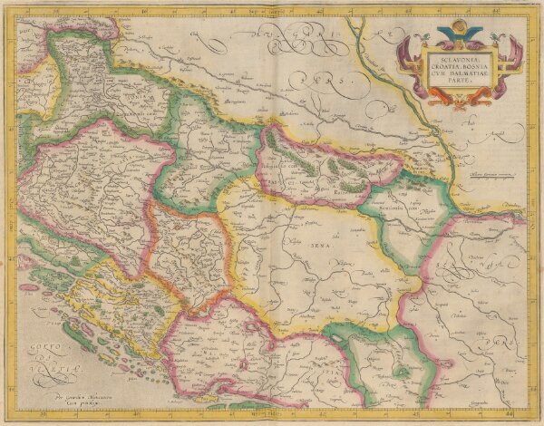 Sclavonia, Croatia, Bosnia Cum Dalmatiae Parte. [Karte], in: Gerardi Mercatoris et I. Hondii Newer Atlas, oder, Grosses Weltbuch, Bd. 1, S. 352.