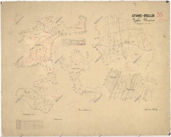 Záměrná mapa polesí Krašov-Dřevec