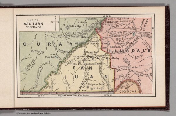 Map of San Juan, Colorado
