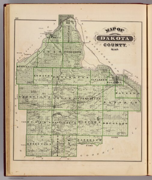 Map of Dakota County, Minn.