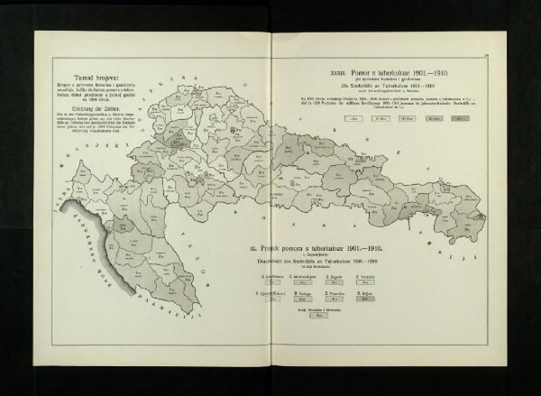 Pomor s tuberkuloze 1901.–1910. po upravnim kotarima i gradovima