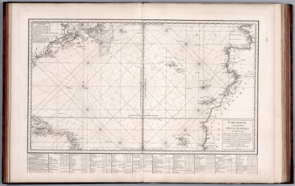 Carte Reduite d'une Partie de l'Ocean Atlantique ou Occidental.