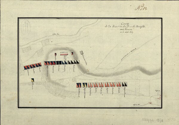Camp de la Reserve du Duc de Broglie, prés Giesen le 6. Sept. 1759