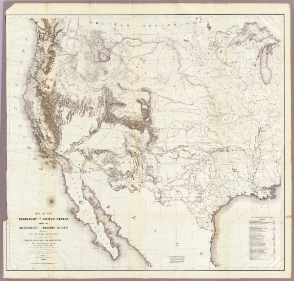 Map Of The Territory Of The United States From The Mississippi To The Pacific.