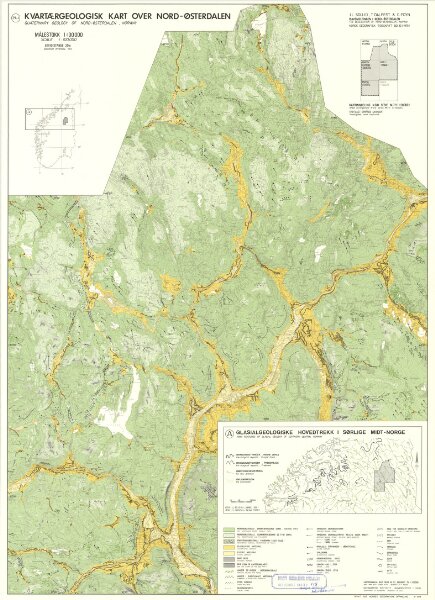 Geologisk kart 115: Kvartærgeologisk kart over Nord-Østerdalen