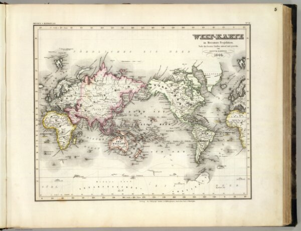 Welt-Karte, Mercators Proj.