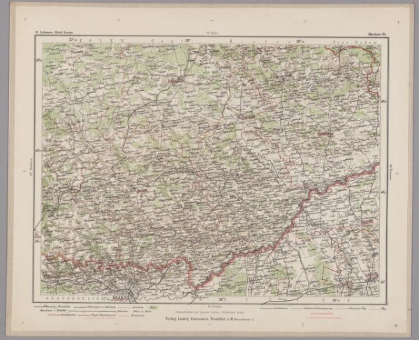 Miechow 93, uit: Special-Karte von Mittel-Europa / nach amtlichen Quellen bearbeitet von W. Liebenow