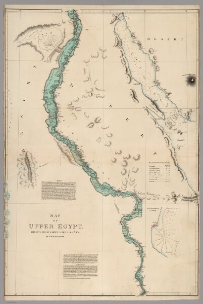 Map of Upper Egypt, drawn from various documents.
