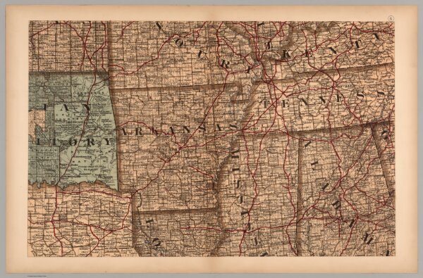 (Map 6 - Indian Territory, Arkansas, Mississippi, Alabama, Tennessee).