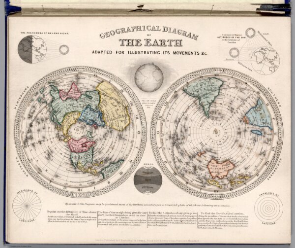 Geographical diagram of the earth : adapted for illustrating its movements &c.