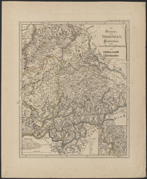 [Atlas zur Geschichte von Bayern] : II. Die Gauen von Bojoaria, Franconia, und eines Theils von Alemannia vom VIIIten bis in’s XIte Jahrhundert