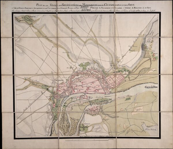 Plan de la Ville et Fortifications de Magdebourg avec sa Cittadelle et autres Forts