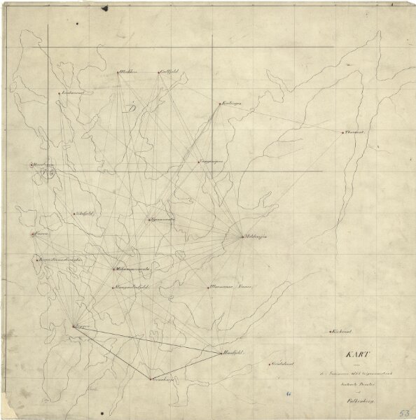 Trigonometrisk grunnlag, Squelet-Cart 53: Kart over de i Sommeren 1855 bestemte Punkter