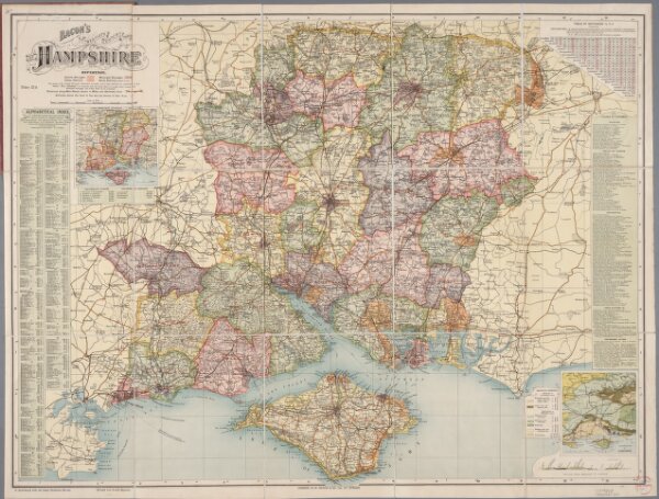 Bacon's twentieth century map of Hampshire