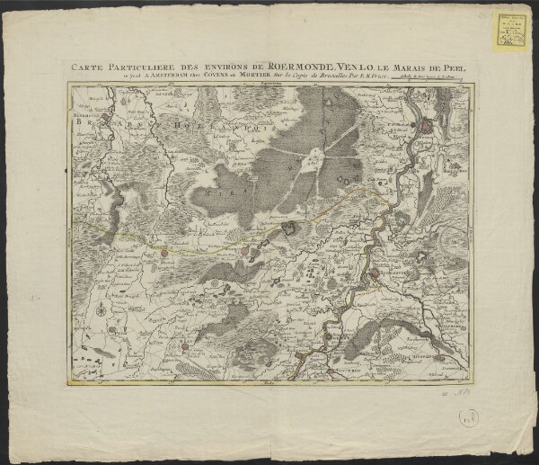 Carte particuliere des environs de Roermonde, Venlo, le marais de Peel.