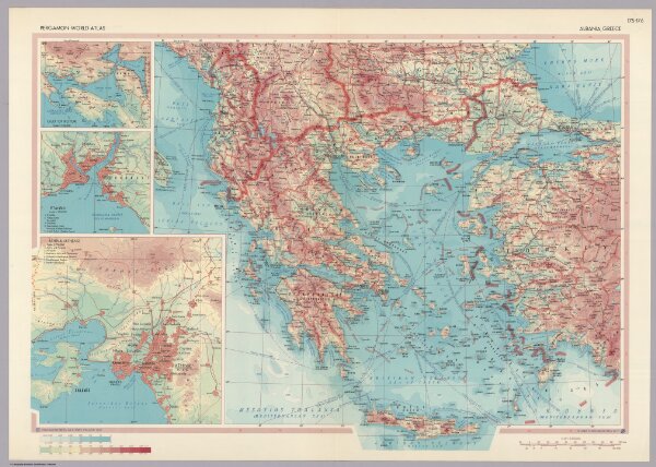 Albania, Greece.  Pergamon World Atlas.