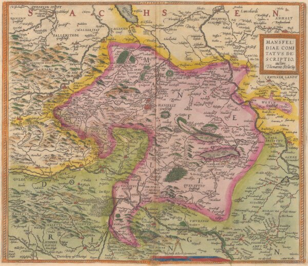 Mansfeldiae Comitatus Descriptio. [Karte], in: Theatrum orbis terrarum, S. 130.